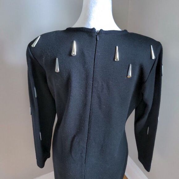 Vintage Outlander Knit Sweater Dress Wool Blend Midi Size Petite Small - Picture 5 of 9